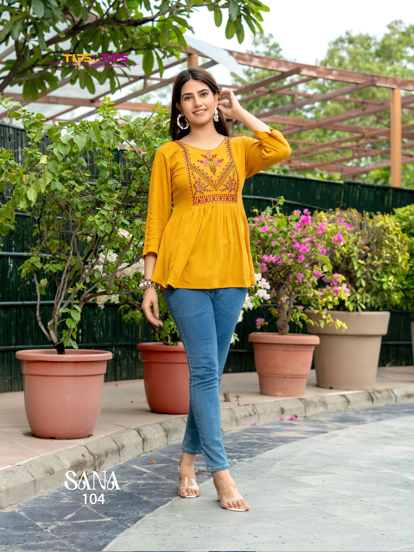 Sana Vol 3 By Tips Tops Rayon Short Ladies Top Wholesale Shop in Surat
